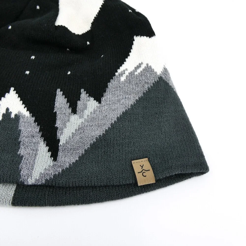 Yellowstone Club Hat YC Mens One Size Winter Beanie Cap Black Knit‎ Ouray Sport